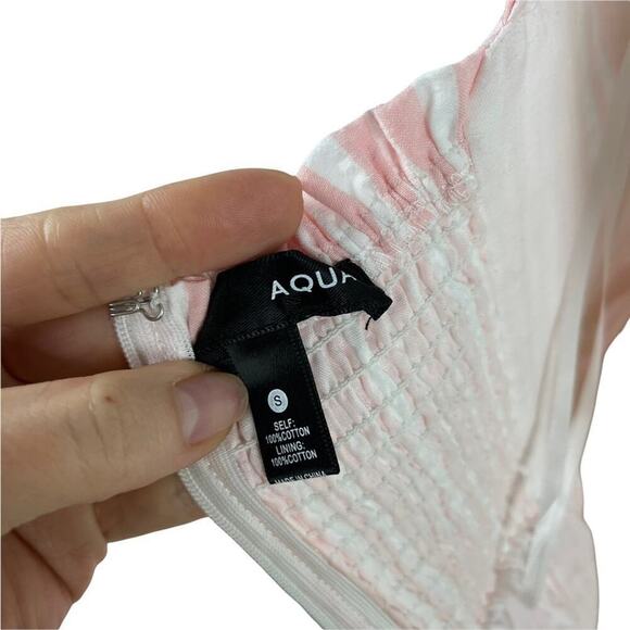 Aqua Pink Striped Maxi Sleeveless Spaghetti Straps Long Dress 100% Cotton Small - Picture 11 of 15